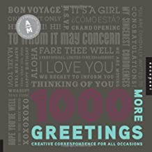 1000 MORE GREETINGS CREATIVE CORRESPONDENCE FOR ALL OCCASIONS (PB) 